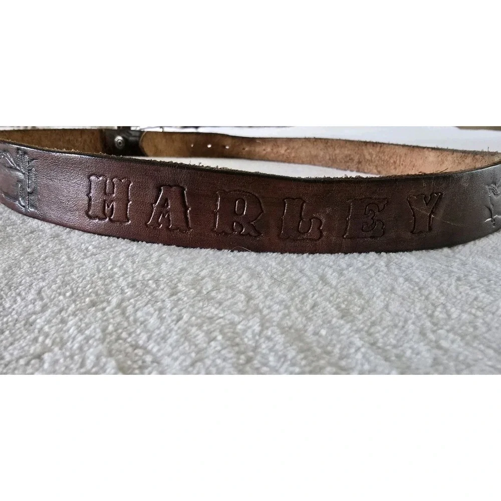 Men Vintage Leather Embossed Belt 